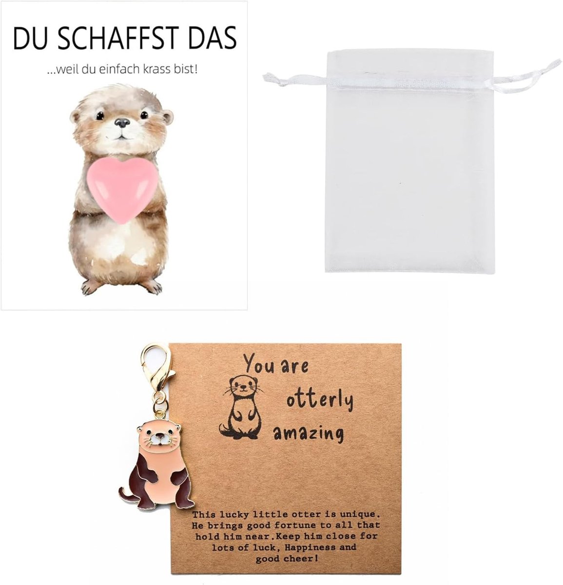 1 Set Inspirerende Gelukscadeaus, Waaronder Moedstenen, Zegenkaarten, Mousseline Zakjes, Geschikt Voor Kinderen En - ShopVlot