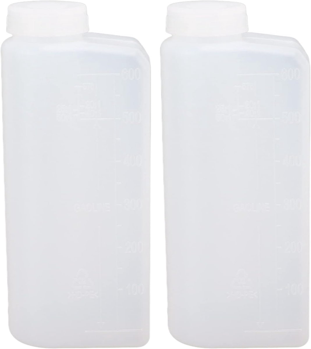 600ml Oil Mixing Bottle, 2 Stroke Oil Fuel Mix Fuel Bottle, Suitable for Chainsaws, Iron Machinery, with Wide Mouth - ShopVlot