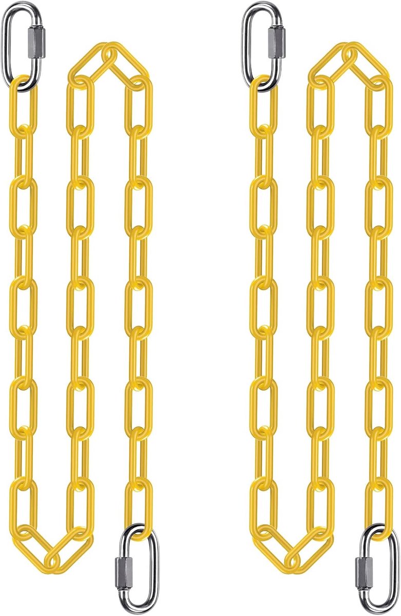 2 Pcs 80 Inch Carabiner Swing Chain 1000lbs Capacity Heavy Duty Coated Hanging Chains Porch Swing Chains with Hooks - ShopVlot