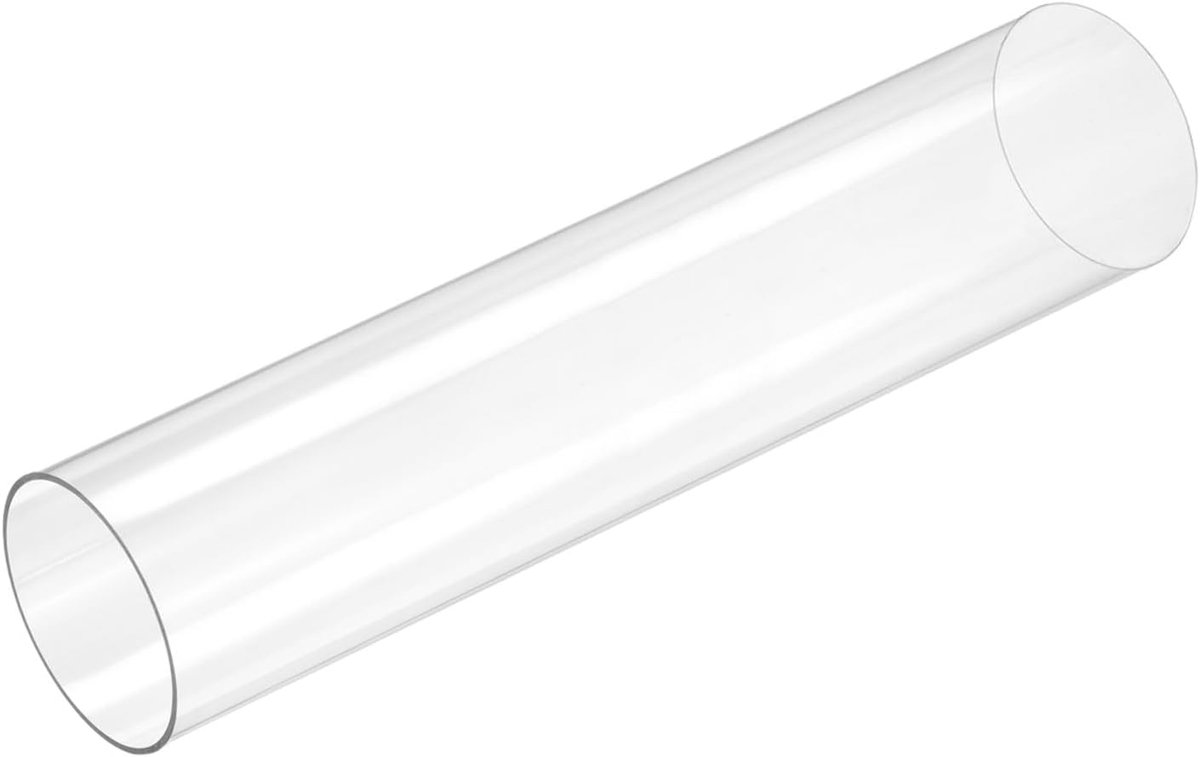 DMiotech 17" Clear Rigid Plastic Pipe 71mm x 75mm(3") Polycarbonate Tubing Round Tube for Lighting Water Plumbing - ShopVlot