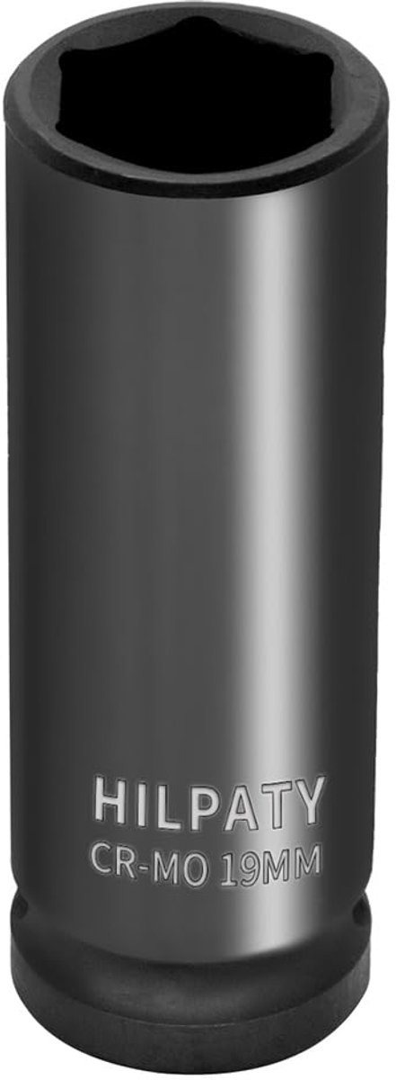 Hilpaty zeskant dopsleutelset 19mm, 1/2 inch vierkantaandrijving Cr-Mo slagschroevendraadeind Radbouten noot, 78mm - ShopVlot