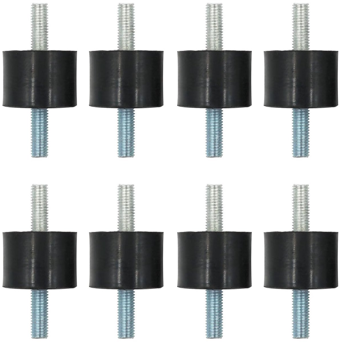 Rubber schokdemper 20 x 15 mm - rubber met schroeven - trillingsdemping - voor waterpompen en luchtcompressoren - ShopVlot