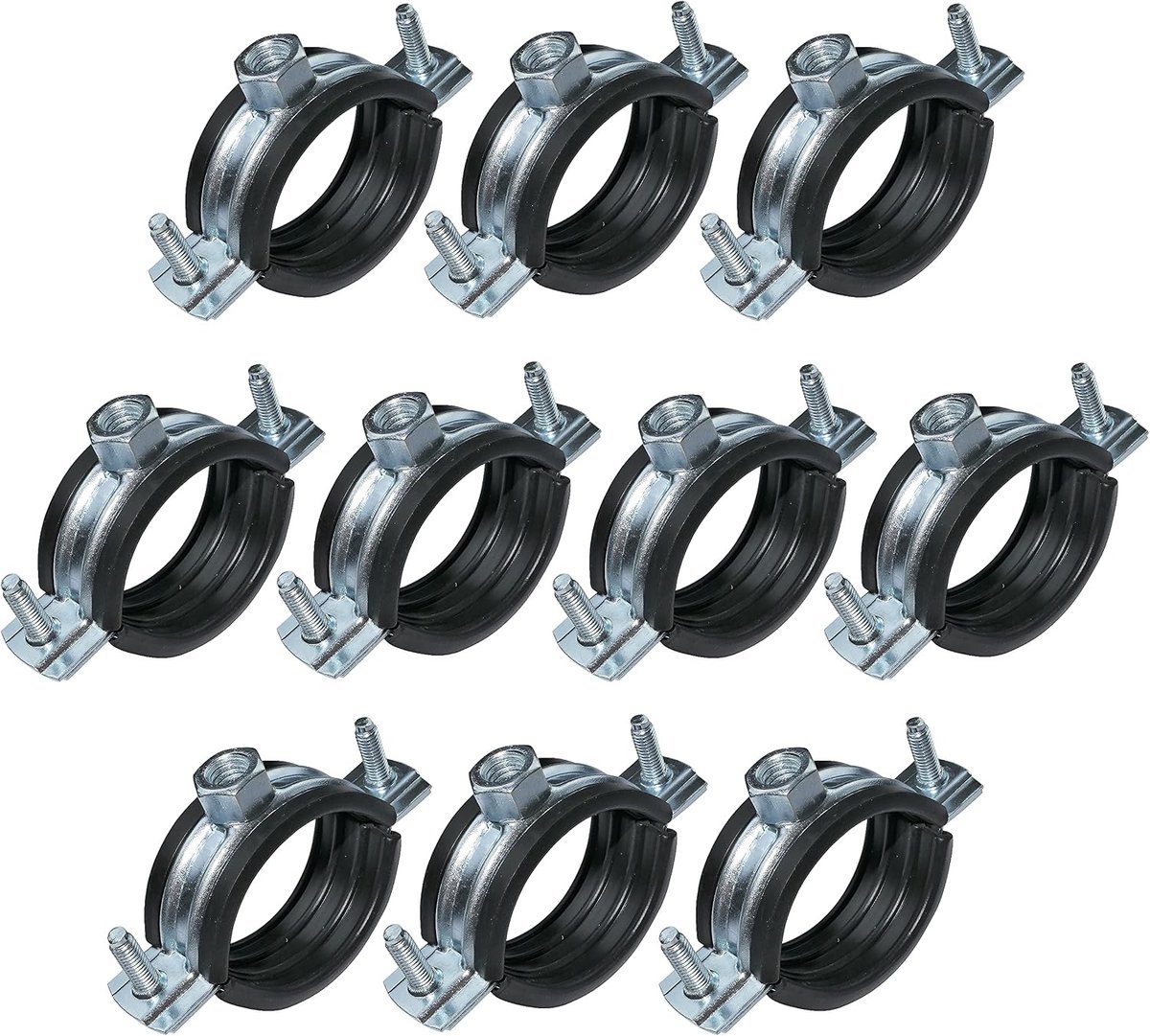 ISOphone clips set van 10 - voor buis Ø 1/2'' 20-23 mm - gegalvaniseerd staal - ShopVlot