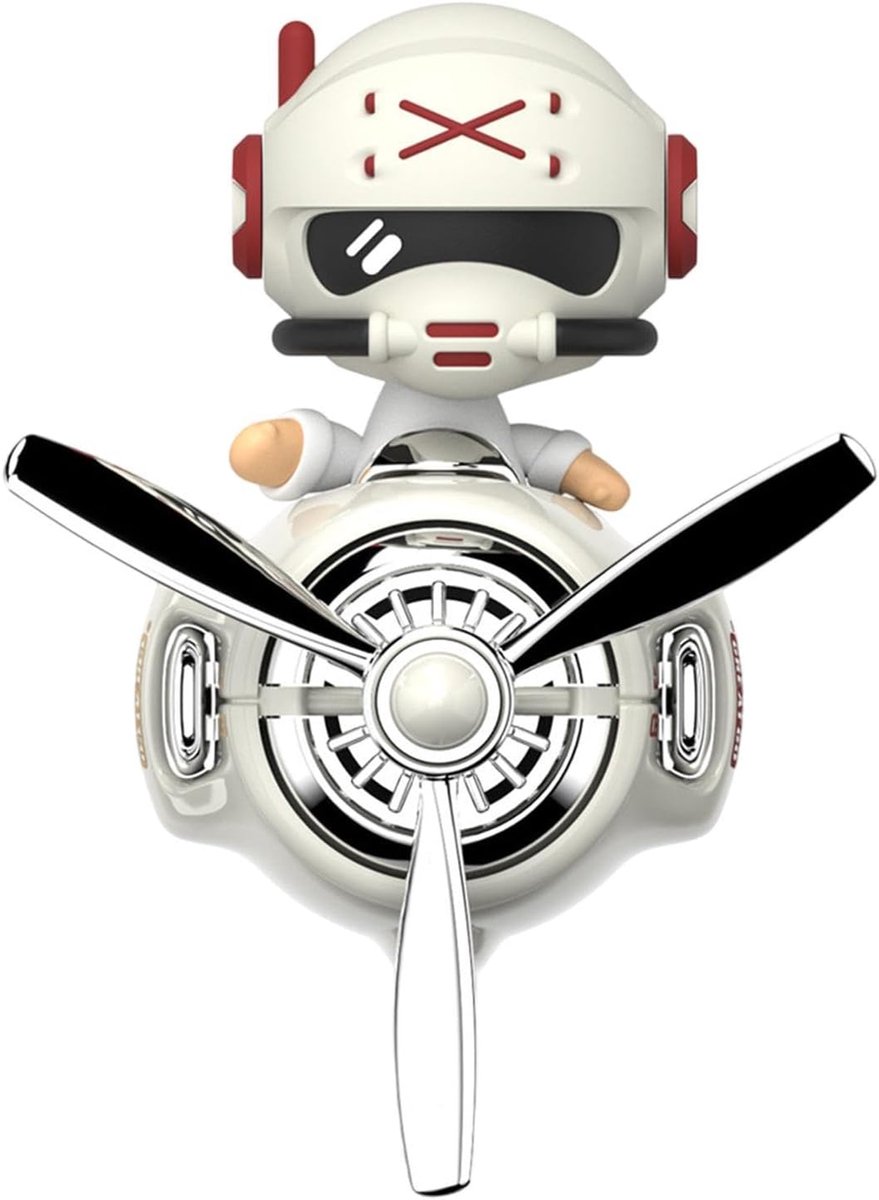 Auto Luchtverfrisser - Ventilatie Clip - Auto Opfrissen - Vliegtuig Design - 5x7x6cm - Grijs