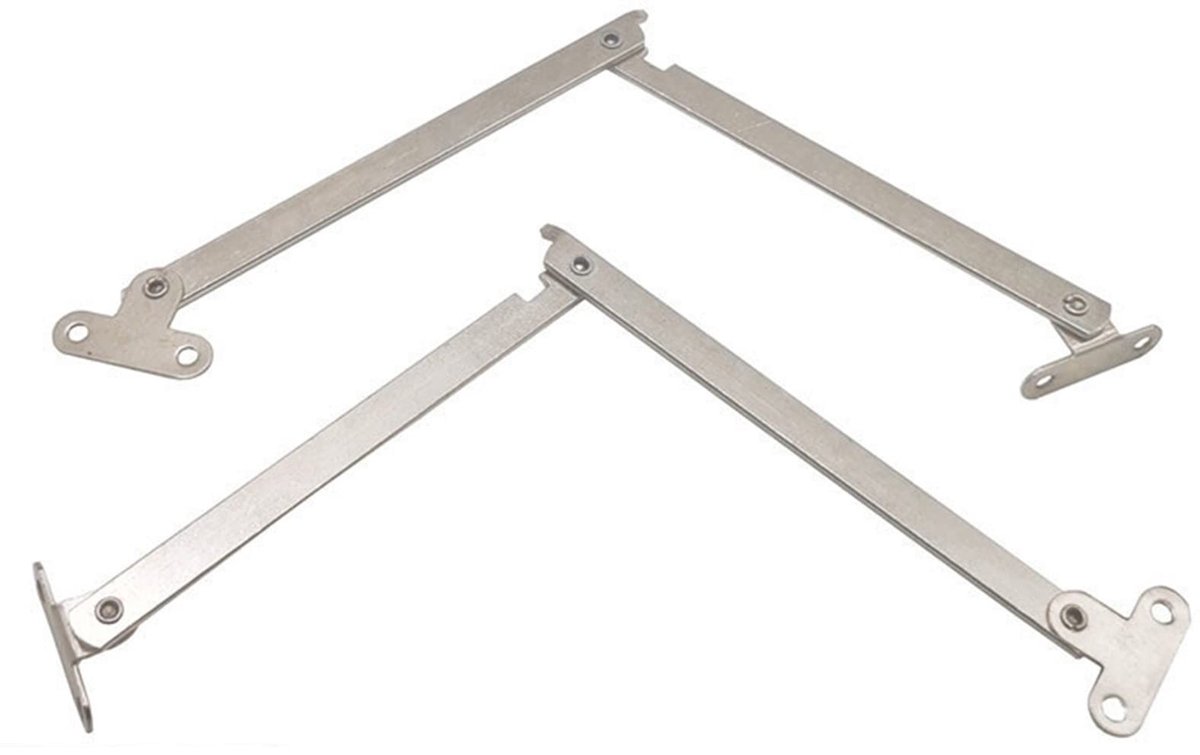 Solidchoice- Klephouder 180° - Scharnier - Klepscharnier - Dekselsteun - Koudgewalst Staal - 2 Stuks