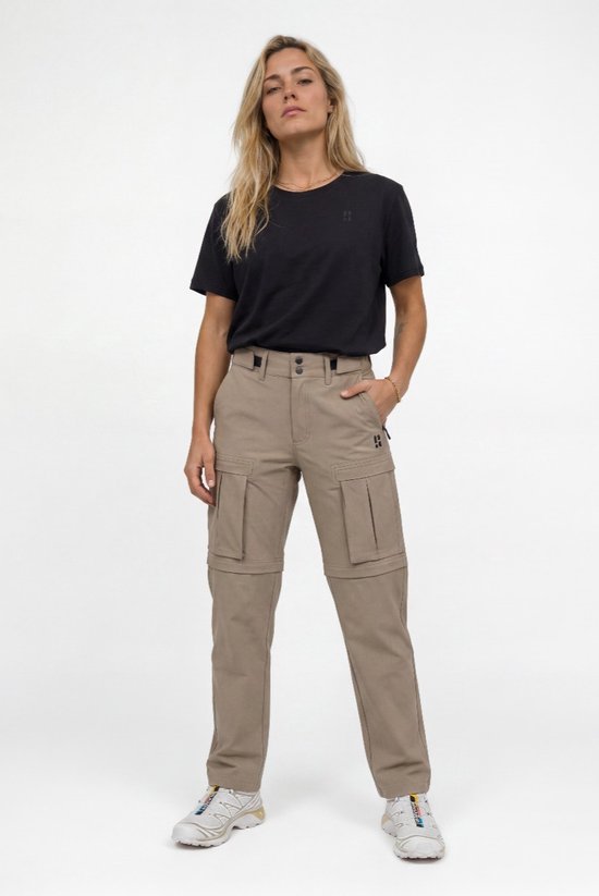 Poederbaas Pantalon outdoor Baggy Unisexe - SOLX - Pantalon zippé pour hommes et femmes - Randonnée & Outdoor - Kaki vintage - Taille XXL