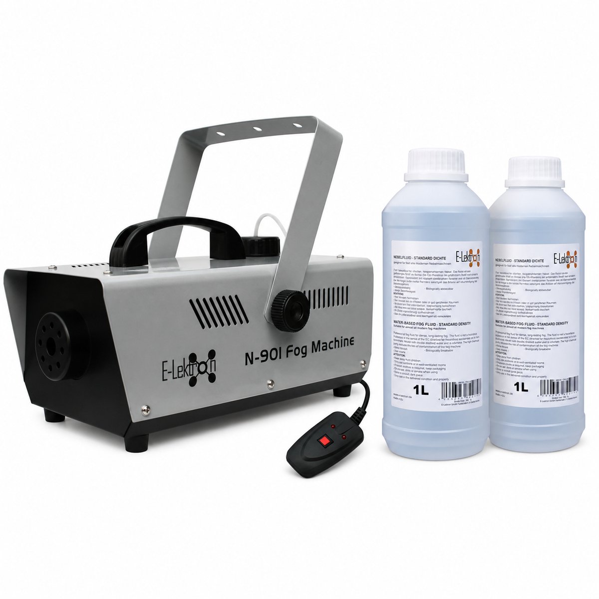 E-Lektron N-901 rookmachine met 2 liter rookvloeistof - 900W met afstandsbediening