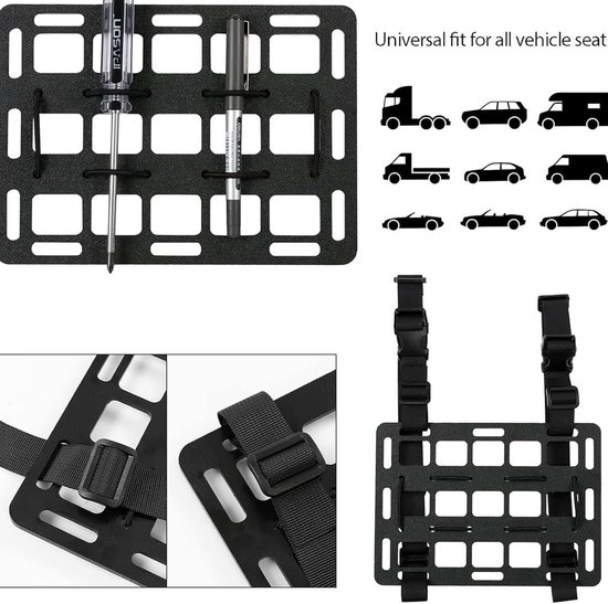 Autostoel Organizer - Achterbank Rek - Auto Interieur - Maximale Ruimte - 21.6 cm - Zwart — afbeelding 5