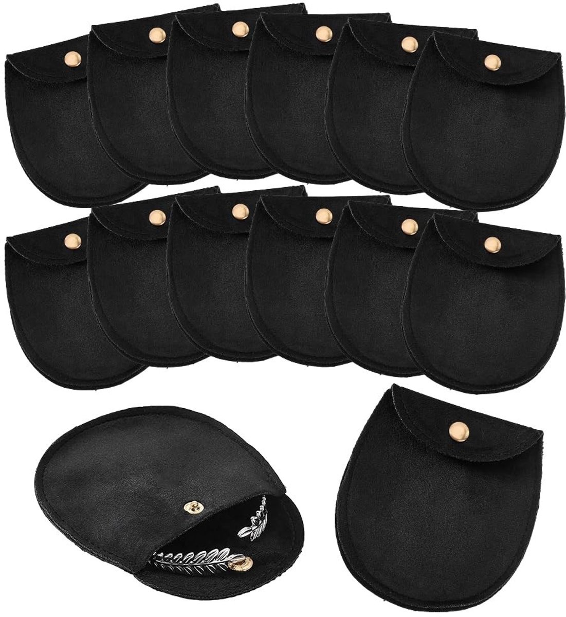 Dailygoods- Sieradenzakjes 14 Stuks - Fluwelen Opbergzakken - Zacht Materiaal - Geschikt voor Ringen/Oorbellen/Kettingen - Afmetingen 9,1x9,8 cm - Opbergzakjes