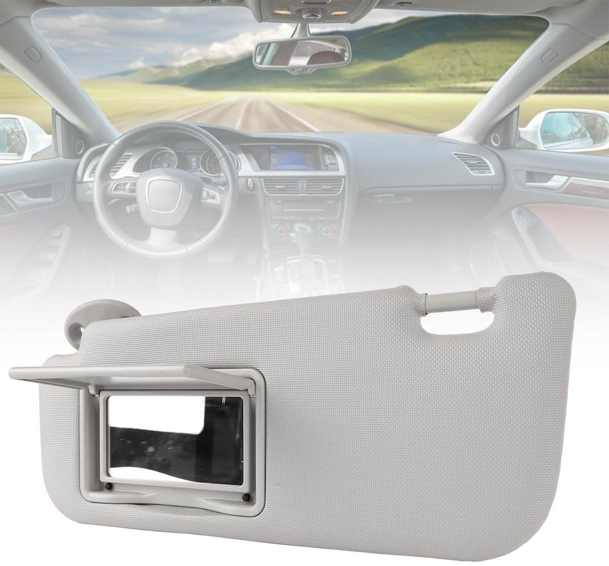 Dailygoods- Zonneklep Verstelbaar - Auto Zonneklep - Hoogwaardig PVC - Zijkant Bestuurder - Blokkeert Achterlicht - Verbeterde Veiligheid - Autozonneklep