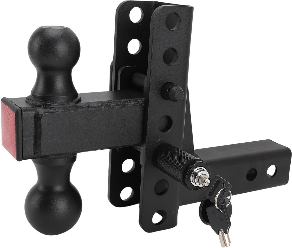 Allecto- Universele Verstelbare Trailer Hitch Ball Mount - Zwaar Draagvermogen - 6 Inch Druppelstijging - 2 Inch Hitch -ontvanger - 12500 Lbs Capaciteit - Truck Hitch - Veelzijdig Ontwerp voor Campingvoertuigen
