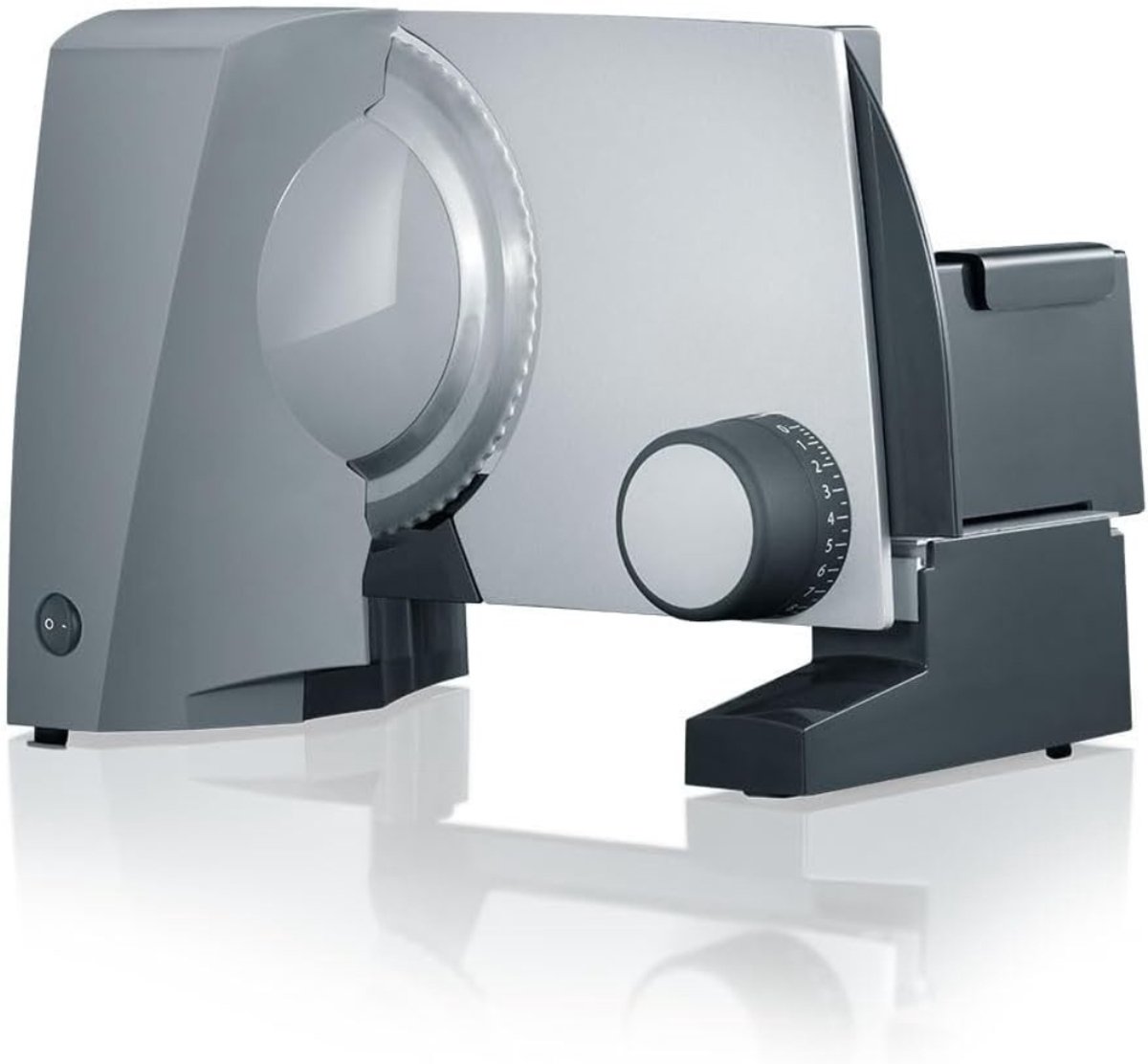 QORA® Vleessnijmachine - Snijmachine Allessnijder - Vlees Snijmachine voor Thuis - Zwart/Grijs - 33cm x 23cm x 24cm