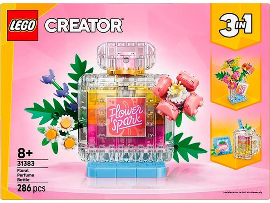 LEGO Creator 3in1 Parfumfles met Bloemen Speelgoed voor Kinderen en Kinderkamer Decoratie 31383