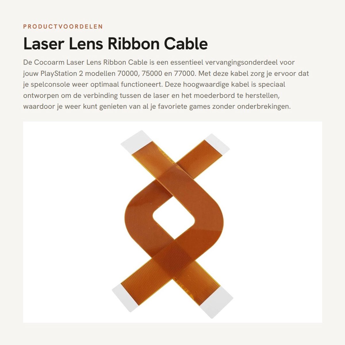 Dailygoods- Laser Lens Vervanging - Ribbon Kabel - Compatibel met PS2 70000/75000/77000 - Nieuwe Staat - Lage Kosten - Hoogwaardige Kwaliteit