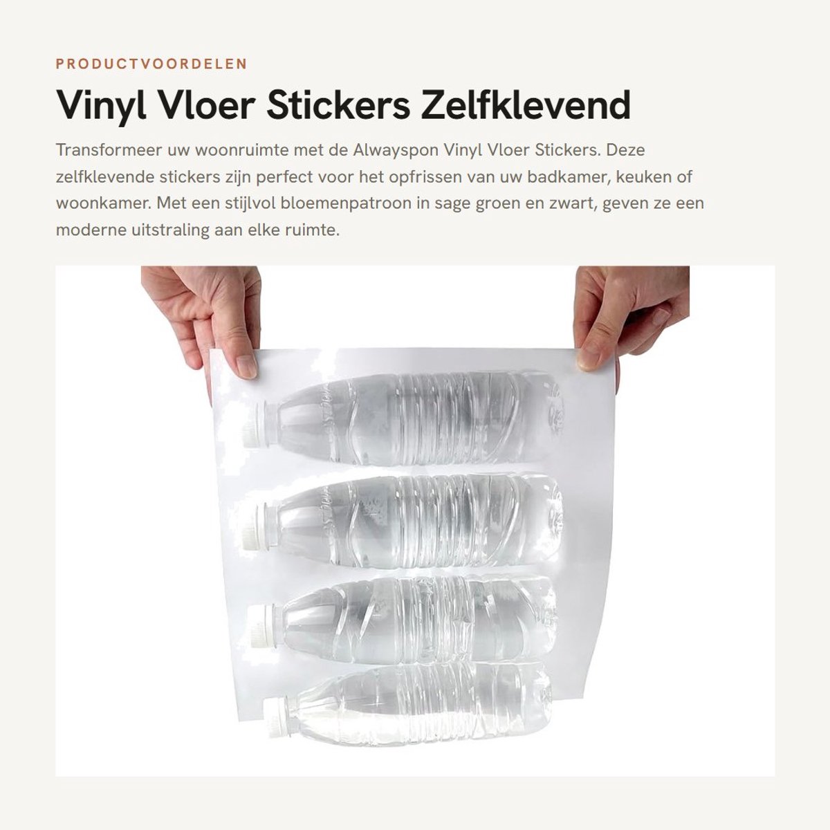 Dailygoods- Vloertegel Antislip - Zelfklevend - PVC - Decoratie - Badkamer/Keuken - 30 x 12 cm - Verwijderbaar - Vloertegels