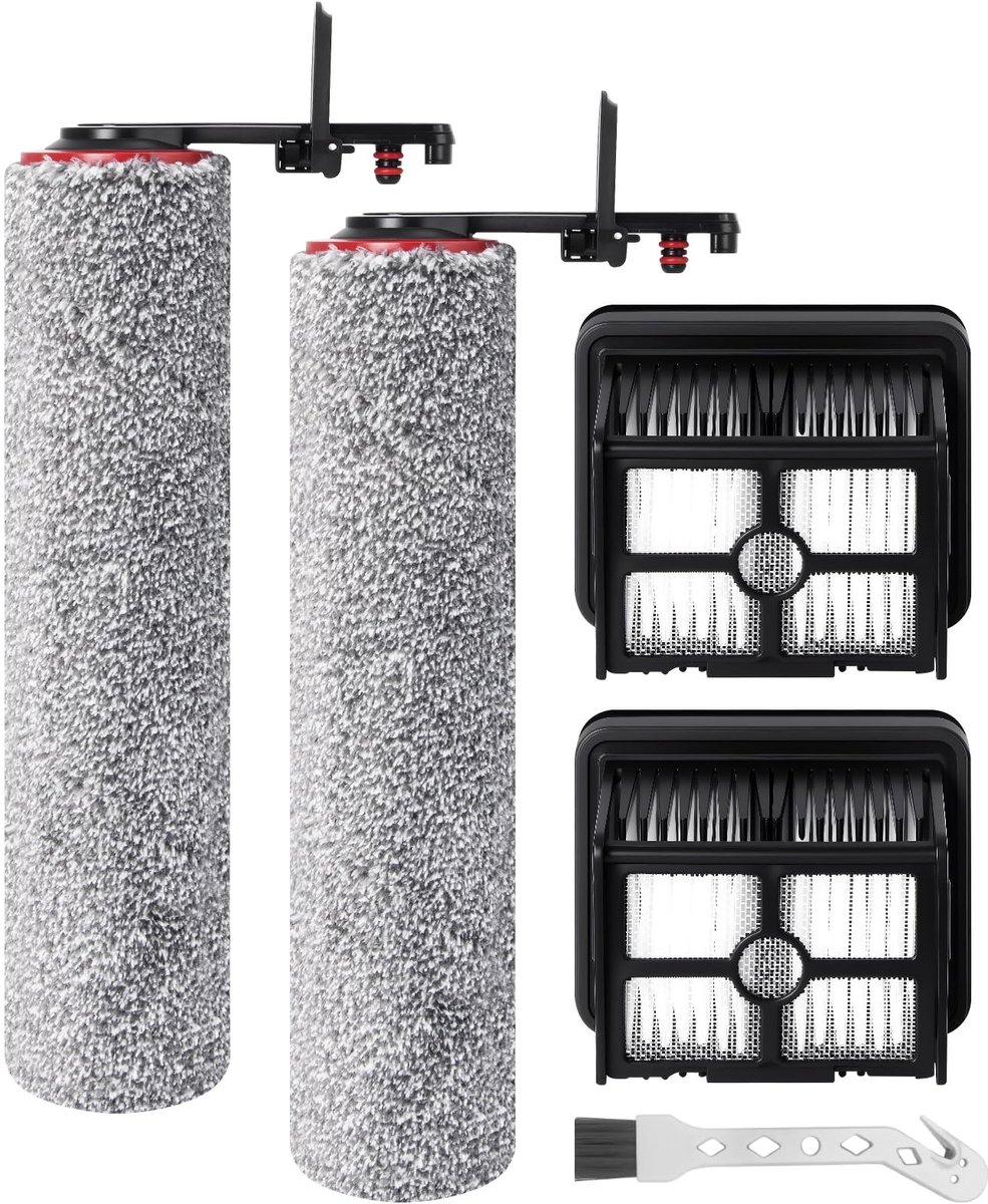 Dailygoods- Accessoires voor Dreame H15 Pro Heat - Reserveborstelrol - HEPA-filter - Reinigingsborstel - 2 Borstelrollen - 2 HEPA-filters - Stofzuigeraccessoires