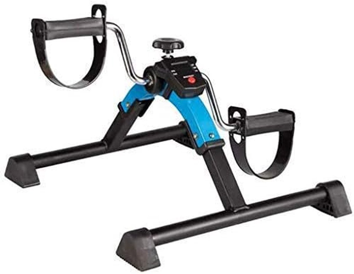 Opvouwbare pedaaloefenaar - Mini hometrainer - Revalidatie training - Digitale monitor - Compact design - Zwart