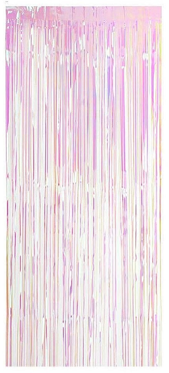 Dailygoods- Gordijn Iriserend - Foliedecoratie - Achtergrond voor Feest - Tinsel Decoratie - 2 x 0,9 Meter - Glamoureuze Glans - Feestdecoratie