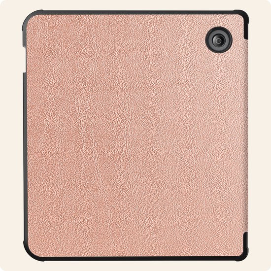 Hoesje Geschikt voor Kobo Libra 2 Hoes Book Case - Hoes Geschikt voor Kobo Libra 2 Hoesje Book Cover - Rosé Goud van Hoesje  — afbeelding 5