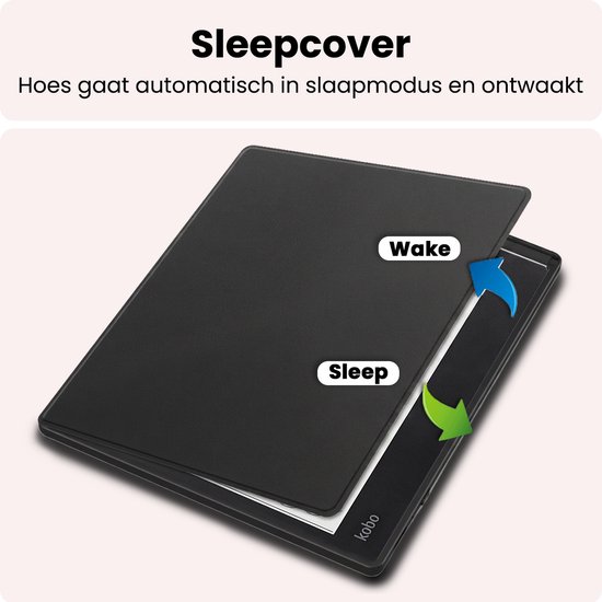 Hoes Geschikt voor Kobo Elipsa 2E Hoesje Bookcase Cover Book Case Hoes Sleepcover - Zwart — afbeelding 3