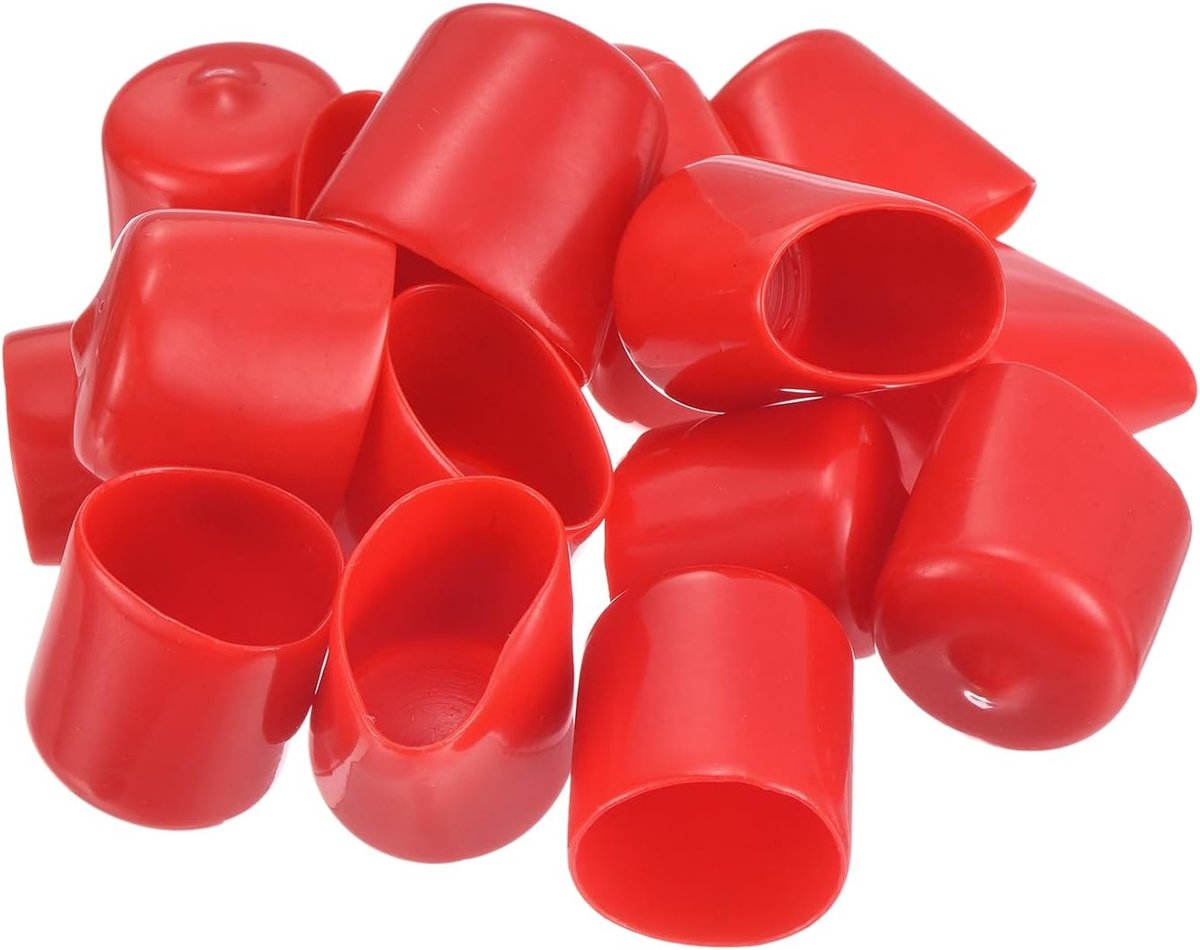Rubberen Doppen - Beschermkapjes - Bescherming Vloeren - Flexibel Vinyl - 50 Stuks 28mm - Rood