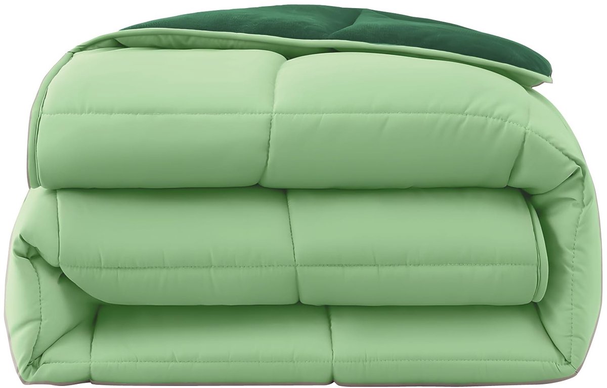 Dailygoods - Pluche Dekbed Omkeerbaar 135x200 cm - Warm en Zacht voor Elk Seizoen