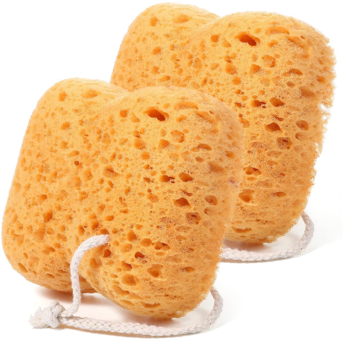 Dailygoods - 2 stuks Badsponzen, Grotere Badspons Honingraat Douche Lichaamsspons Zachte Exfoliërende Douchepoef Dichte Schuim voor Zachte en Diepe Reiniging voor Vrouwen en Mannen