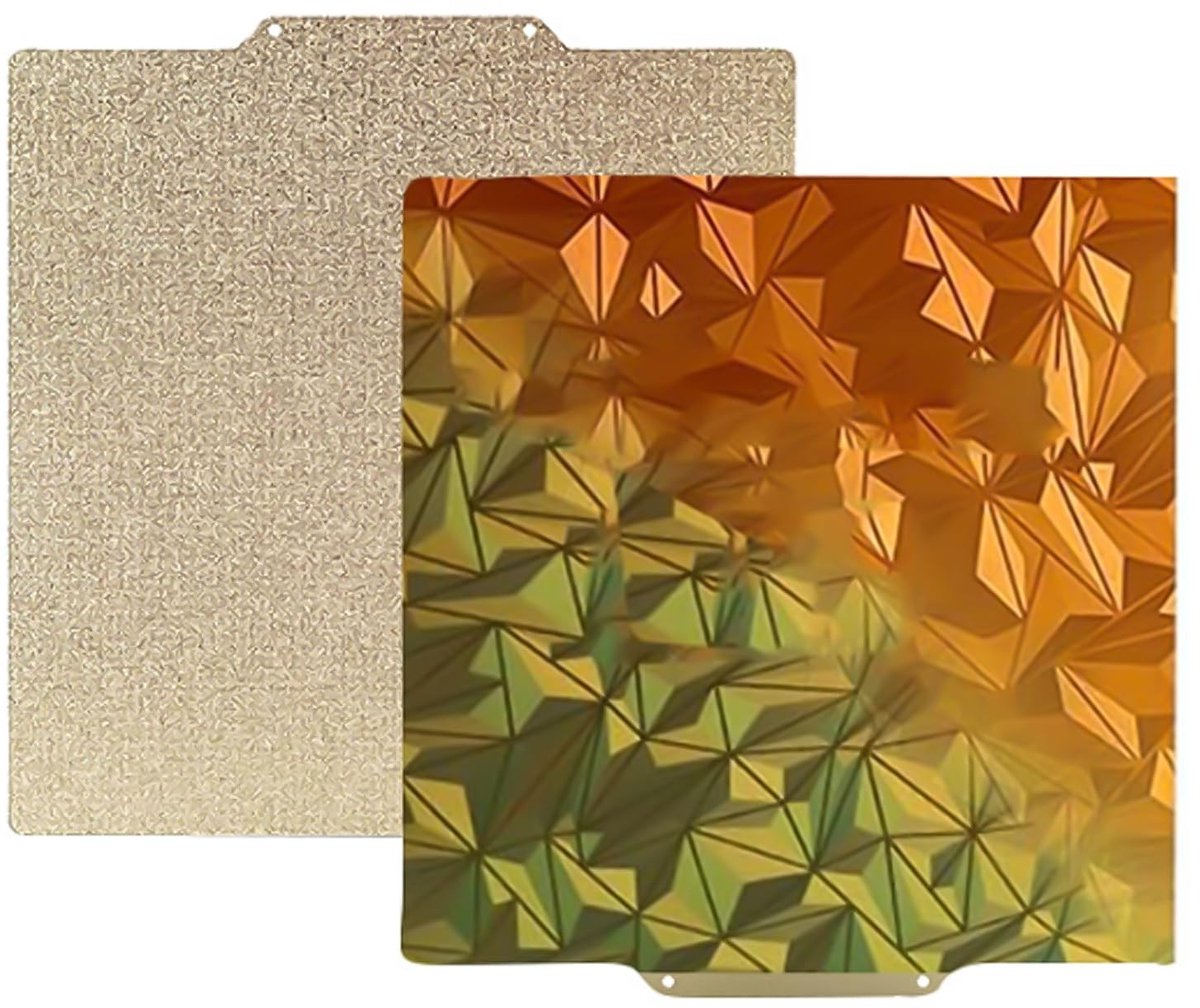 Dailygoods- Printplaat Dubbelzijdig 300x300mm - PEI/PEO Textuur - Flexibele Verenstaal - Geschikt voor 3D-printers - Temperatuur tot 300℃ - 3D-printbed