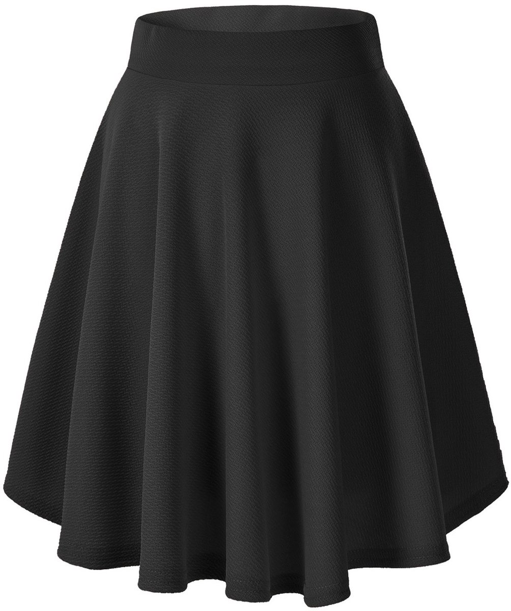 Dailygoods- Midi Rok - Elegante Flared A-lijn - Stretchy Taille - Lichtgewicht - Zacht Materiaal - Comfortabele Pasvorm