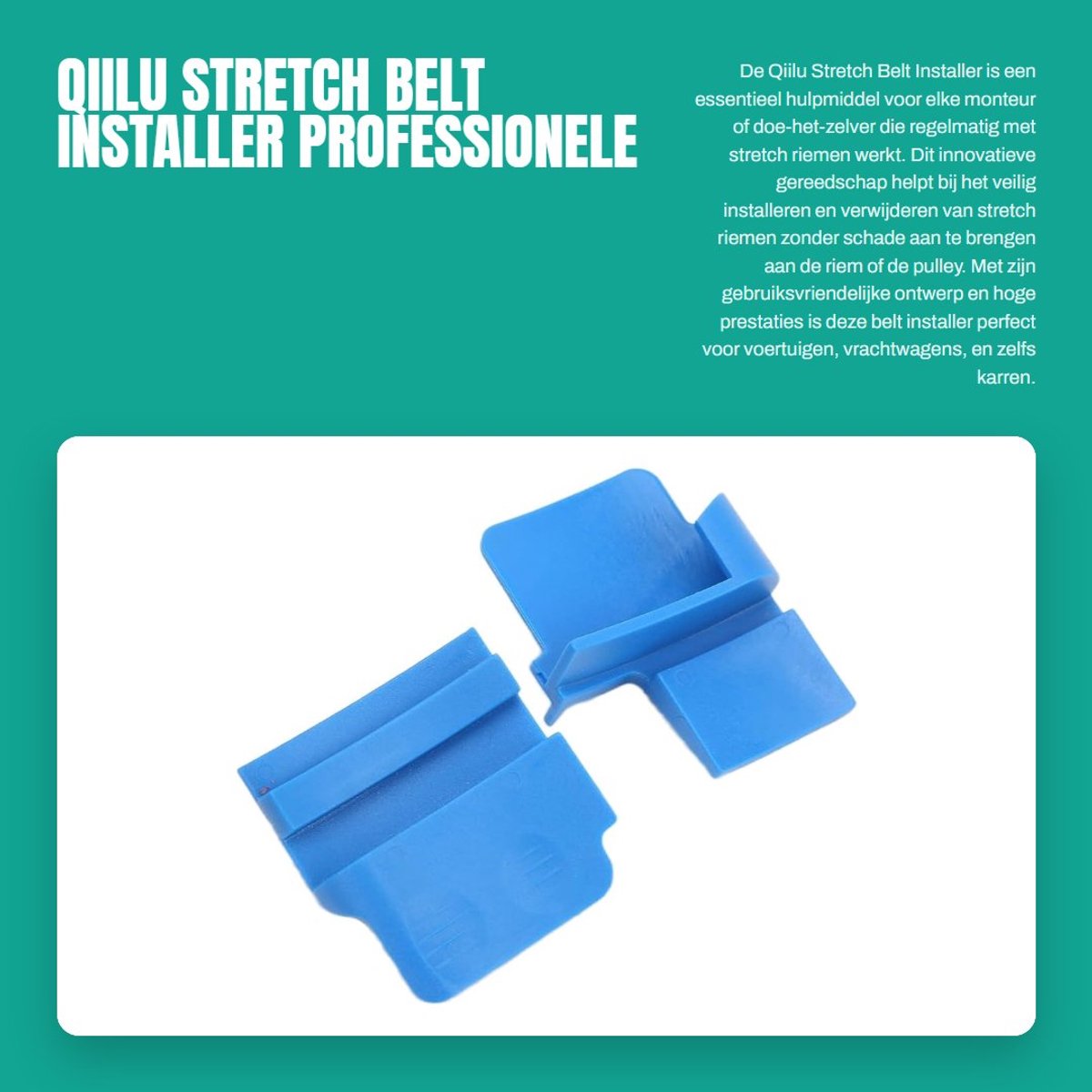 Dailygoods- Stretch Belt Installer - Voorkomt Schade - Accessoire voor Voertuigen - Gereedschap voor Verwijderen/Installeren - Duurzaam ABS - Verlengt Levensduur van de Riem - Rieminstallatietool