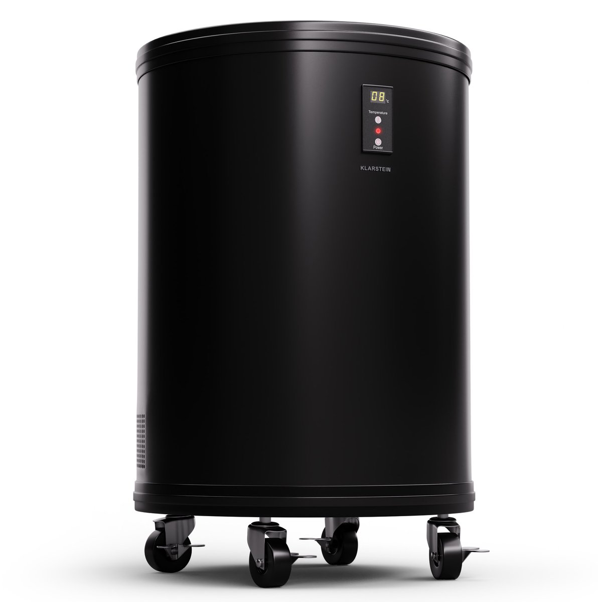 Klarstein Wijnkoeler Mr Barbot mini-koelkast met led-display, stille roestvrij staal koelkast, indoor/outdoor drankenkoelkast, wijnkoelkast voor dranken, 30L koelkast met 360° zicht, 0-16°C - 43 cm - voor Bar - Temperatuurregeling