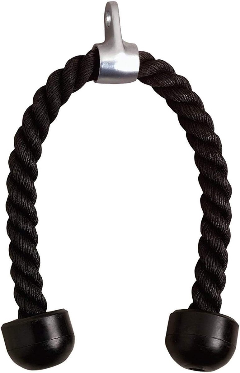 28 Inch Biceps Tension Kabel voor Sporttraining, Duurzaam Metaal en Nylon, Zwart, Ideaal voor Krachttraining en Fitness