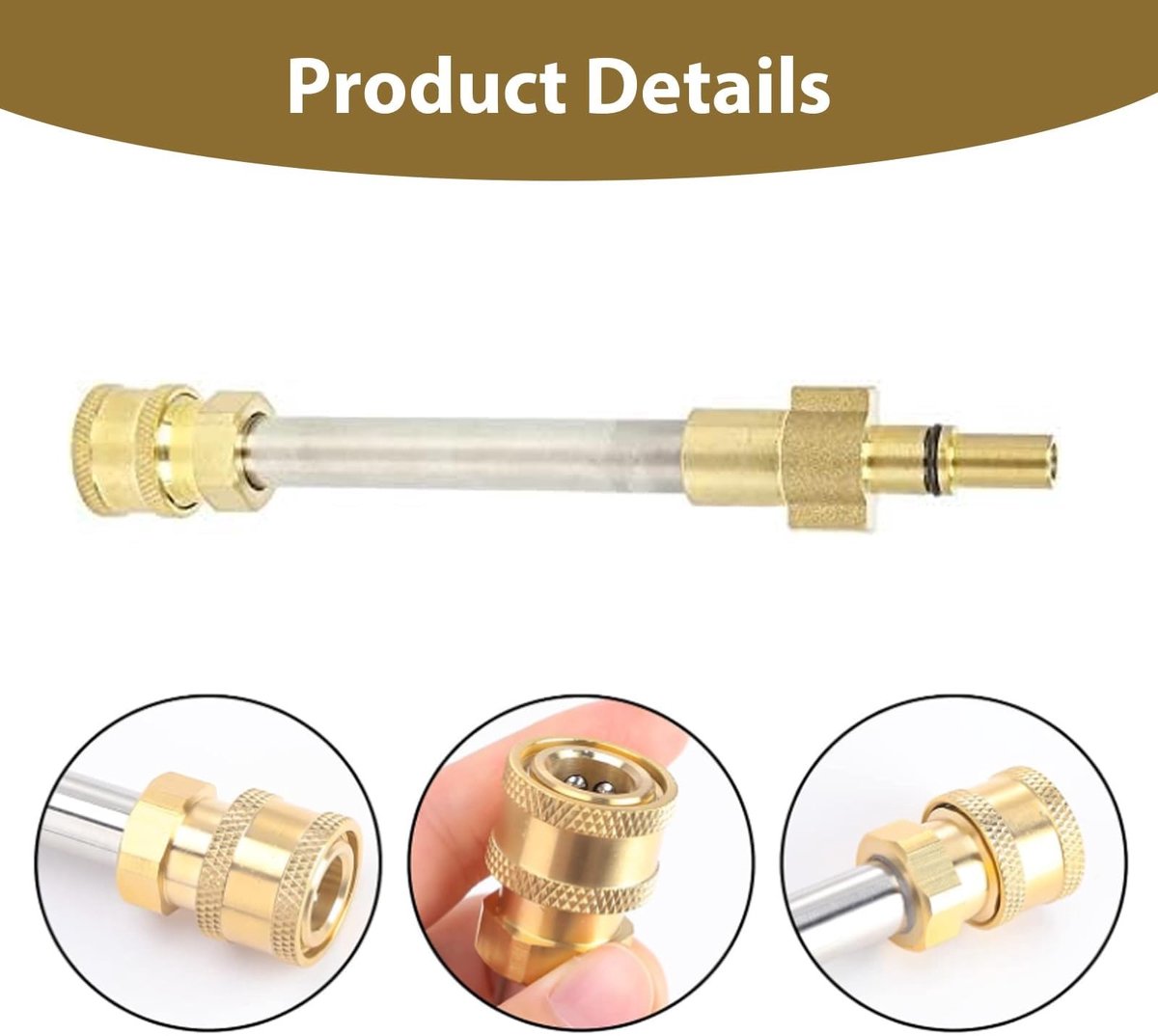 Dailygoods - Hoge Druk Reiniger Accessoires - Bosch Adapter - Inclusief Extension Rod en Borstel - Voor Auto's en Terrassen - 1/4 Inch Spray Nozzle -...