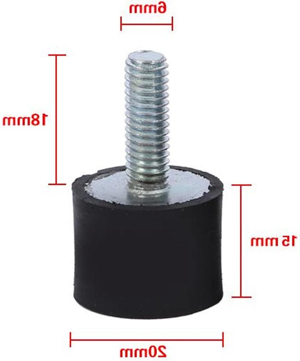 Rubber Fasteners voor M6 - 4 Stuks Anti-vibratie Isolatoren, Schokabsorber en Geluidsdempers voor Coils
