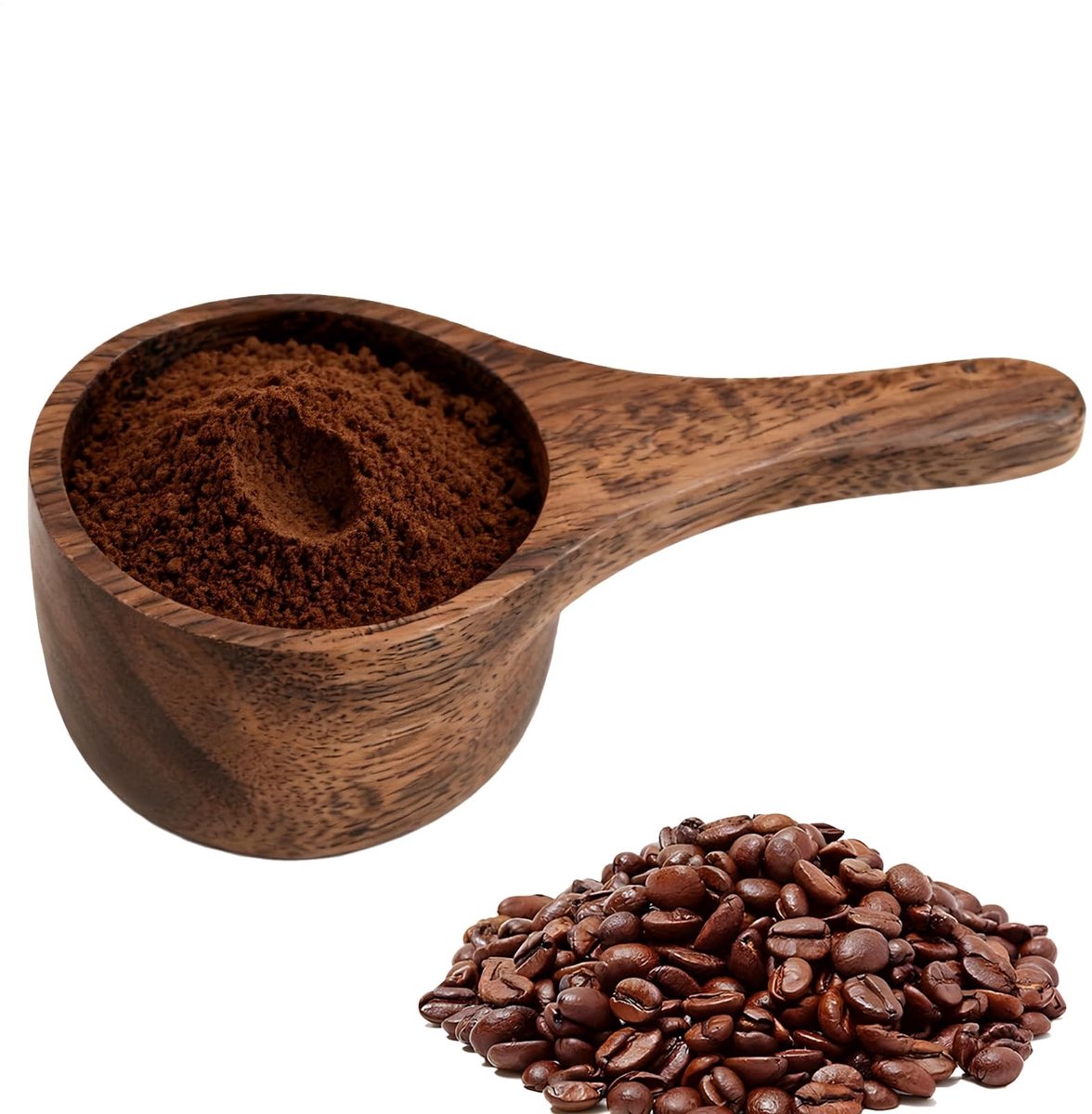 Dailygoods- Koffieschep 40 ml - Houten Maatlepel - Duurzaam Keukengerei - Voor Koffie/Thee/Suiker/Zout - Multifunctioneel - Rustieke Touch