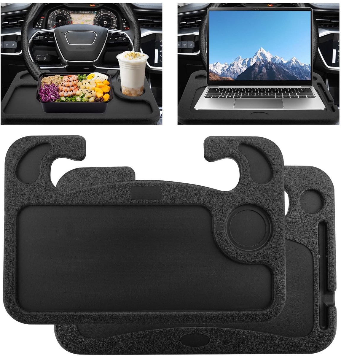 Dailygoods- Stuurwiel Multifunctioneel - Bureautafel - Reistafel - Autotafeltje - Organizer voor de auto - Geschikt voor de meeste voertuigen - Autotafel