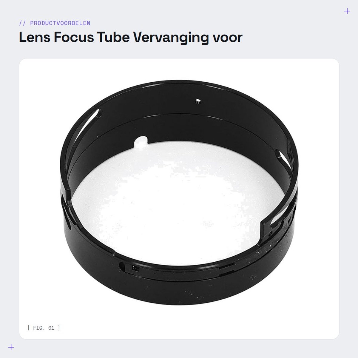 Dailygoods- Focus Tube Perfecte Pasvorm - Vervangingsaccessoire - Lensonderdeel - Voor EF 50mm F1.4 - ABS Materiaal - Gewicht 21g - Lensbuis