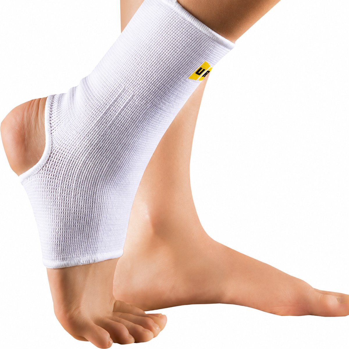 Uriel - Enkelbandage - Enkelbrace - Enkel Ondersteuning - Open hiel - Past links en rechts - Unisex - Wit - Maat XS