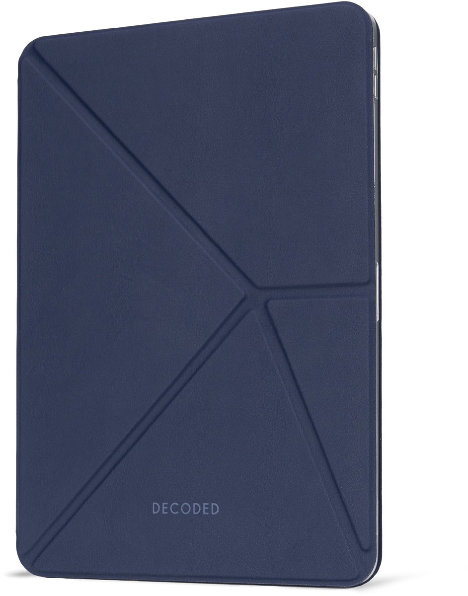 DECODED Siliconen Slim Folio Case voor iPad 10e Generatie 10,9 Inch - iPad Hoes - Beschermhoes met Standfunctie, Auto Wake/Sleep, Magneetsluiting en Microvezel Voering - Blauw