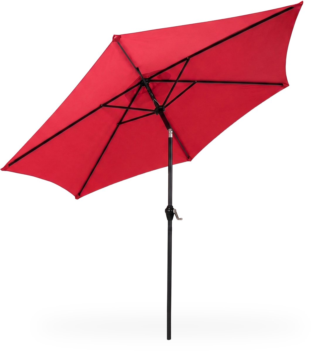 Tuinparasol ORIENT / Buitenparasol / Verstelbare Hoogte / UV-bescherming, Waterdicht / Rood / 270 x 270 x 235 cm