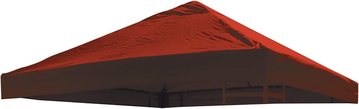 SnelShoppen - Vervangend Daktent voor Paviljoen 3x3 M Rood Waterdicht PVC Coating 220 g Polyester Met Luchtuitlaat Voor Tuin Feesten Camping