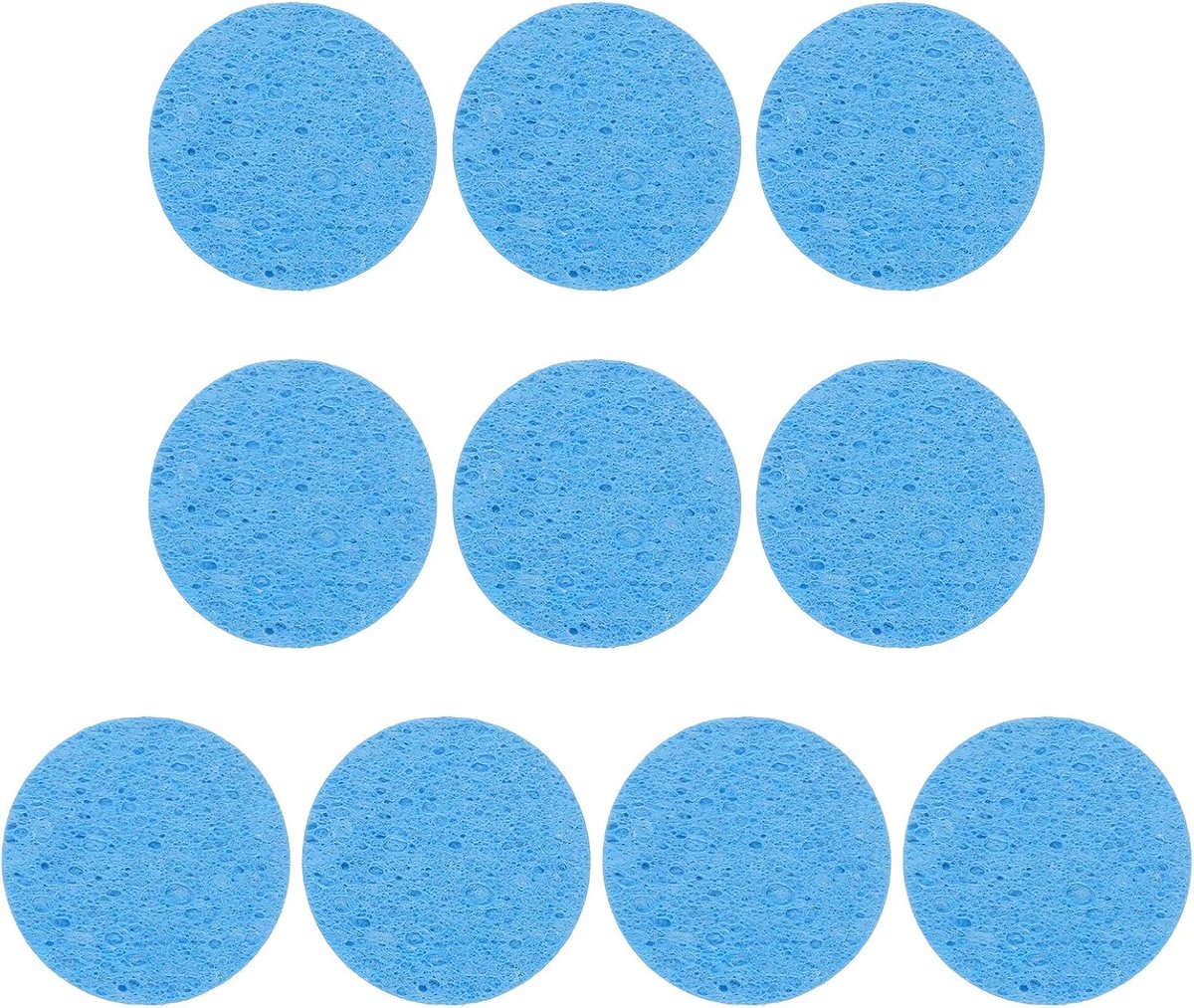 Soldeertin, reinigingsspons, 10 stuks, 1,97 inch, vervangende spons, hoge temperatuur, voor het reinigen van soldeerpunten, blauw