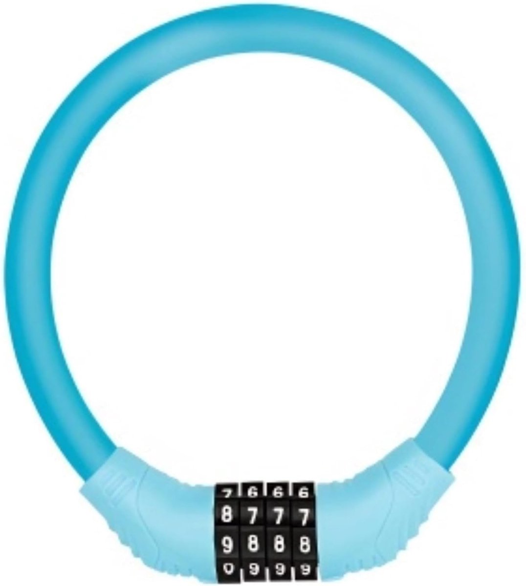 Fietsslot 4-cijferig - anti-diefstal kettingslot - blauw - ideaal voor kinderfietsen - SnelShoppen