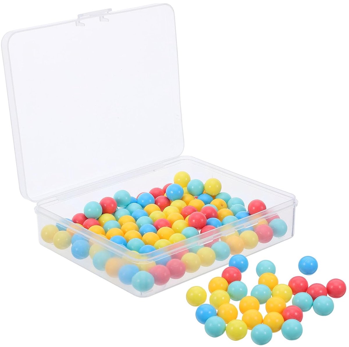 100 stuks kleurrijke plastic ballen, massaballen, plastic ballen, mini-ballen, gastgeschenken voor kinderverjaardagen, gekleurde ballen voor het sorteren van ballen, kralen tellen