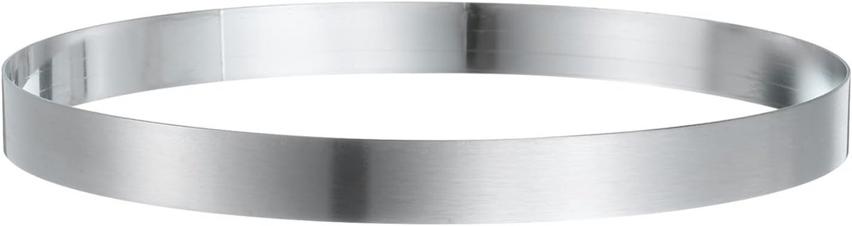 Ronde taartring, 21 cm x 2 cm, naadloze roestvrijstalen pastry-mousse-dessert ring met spiegelcoating voor het bakken en koken van Engelse muffins en crumpets
