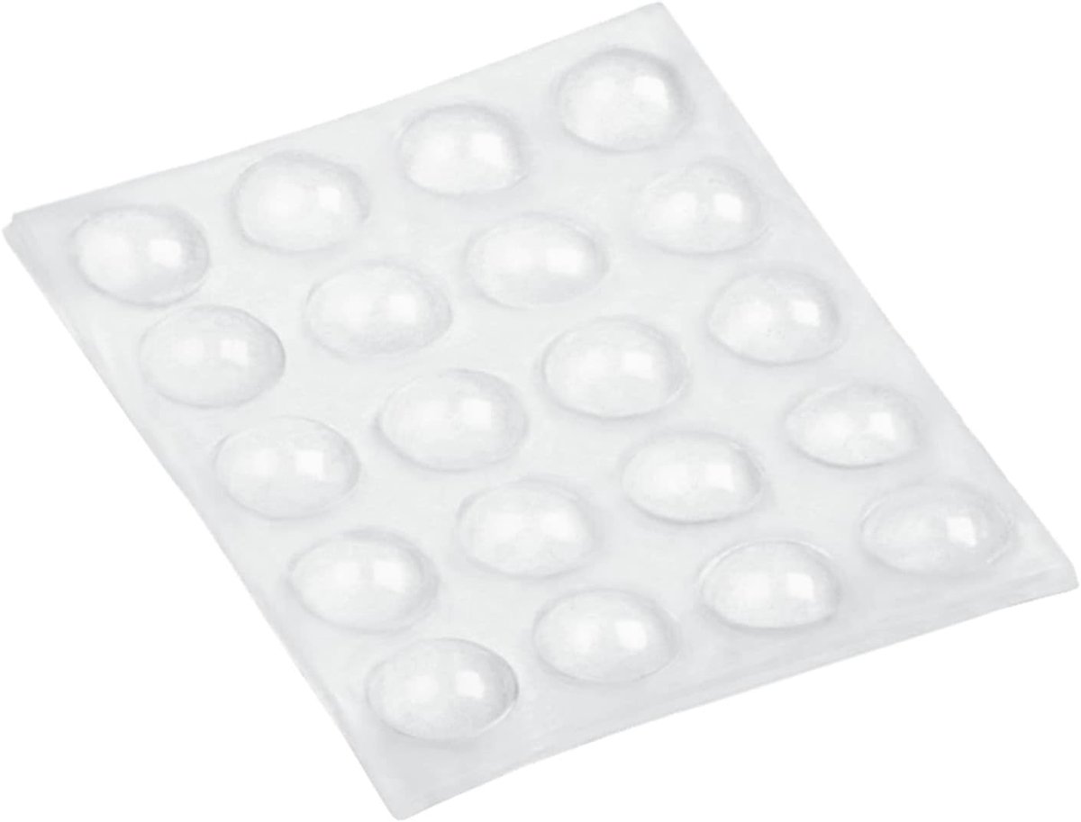 SnelShoppen - Zelfklevende siliconen beschermstrips voor meubels en muren - Transparante ronde pads Ø 8 x 2.5 mm - Bescherming tegen krassen, stoten e