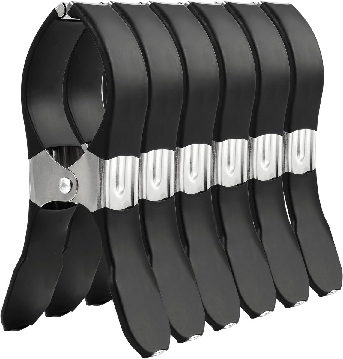 Wasknijpers 12,5x6,5cm, grote strandpince met krasbescherming en rubberen bescherming, stevige wasspeld voor buiten, huis, zwembad, kleding