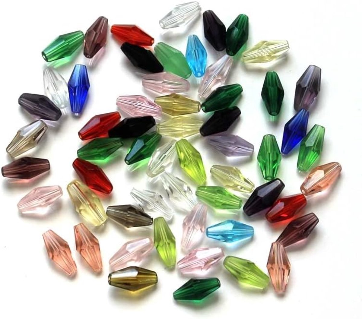 100 stuks bicone kristal facet glazen kralen transparante bicone losse spacer kralen bulk voor armband sieraden maken sleutelhanger ketting doe-het-zelf knutselen (8 x 4 mm)