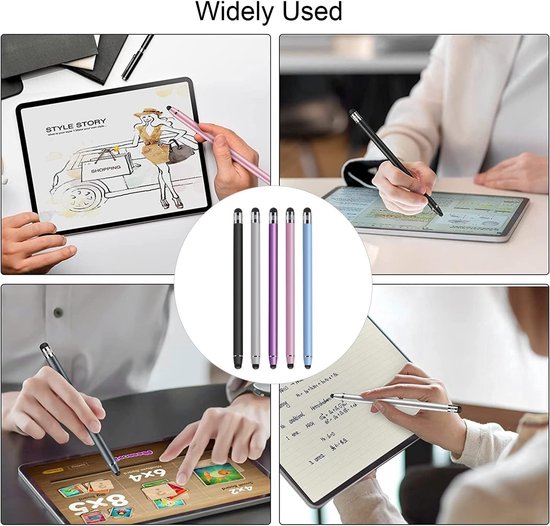Tabletpen voor alle tablets, 2-in-1 touchscreen-pen, rubberen stylus touchpen voor iPhone iPad Pro Mini, Samsung Galaxy Surface Huawei Lenovo, enz. — afbeelding 3