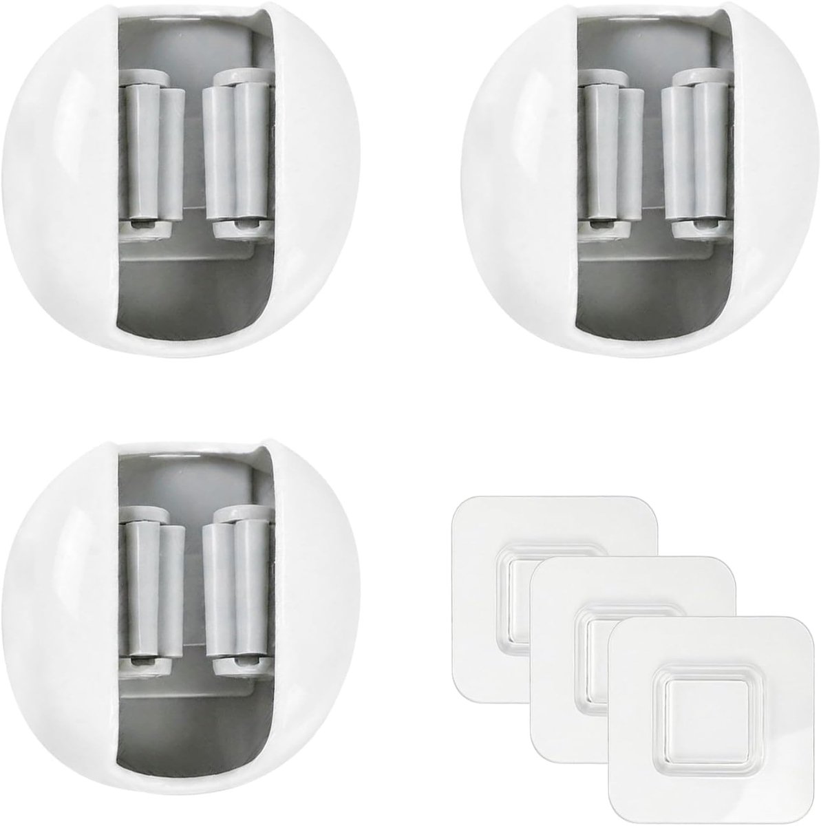 3 stuks zelfklevende wandbezemhouder, zonder boren, gereedschapshouder voor mop, bezem, tuingereedschap, keuken, badkamer, garage